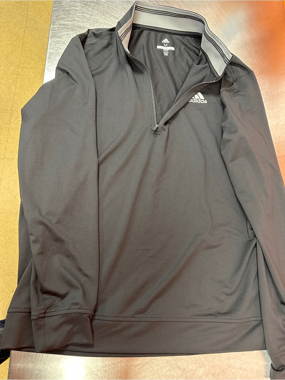 NWOT Adidas Golf men’s 1/4 Zip pullover long sleeve black stretch Size Medium